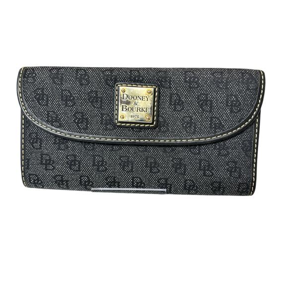 Dooney & Bourke Black Denim Wallet - Picture 1 of 7